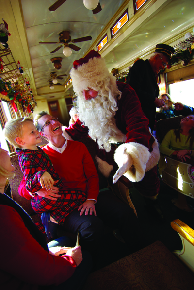 Visit Santa this Christmas on the North Pole Express Train Ride in Grapevine, Texas