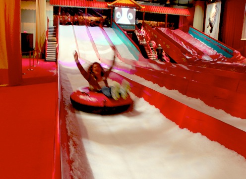 Snow Tubing on Kung Fu Panda Hill at the Gaylord Texan