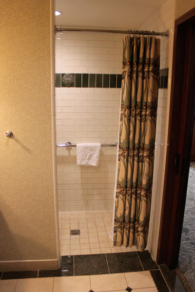 Zero entry ADA shower - Disney Grand Californian hotel reviews