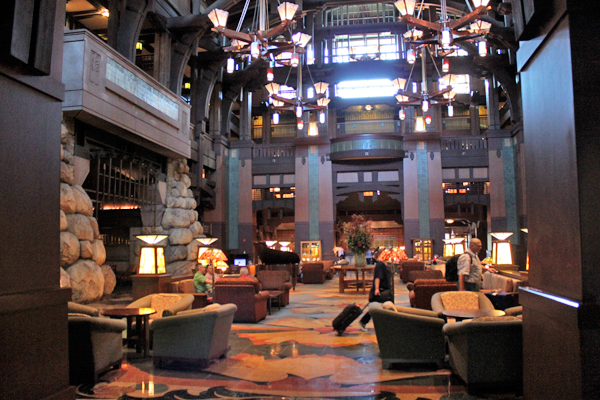 lobby at Disney's Grand Californian - hotel reviews