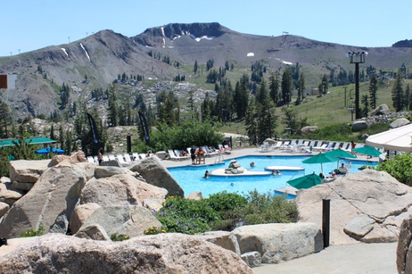 The pool at High Camp - Top of the Squaw Valley aerial tram. Whether or not you hike, you can always relax at the pool with those stunning views!