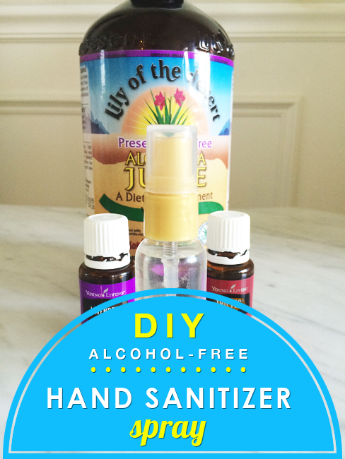 Homemade hand sanitizer spray with essential oils