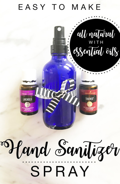 Homemade hand sanitizer spray recipe with essential oils alcohol free