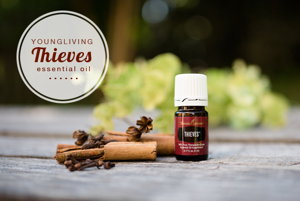 Thieves Youngliving essential oil homemade hand sanitizer spray