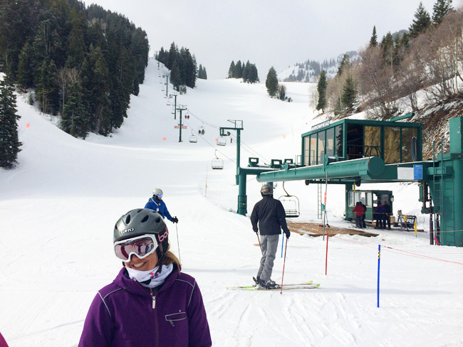 Family skiing at Sundance Mountain Resort