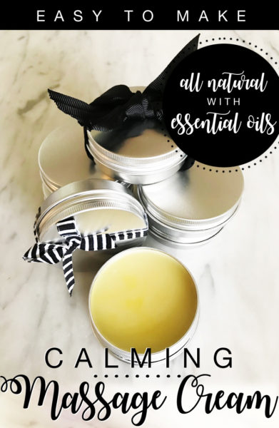 calming massage cream recipe with essential oils